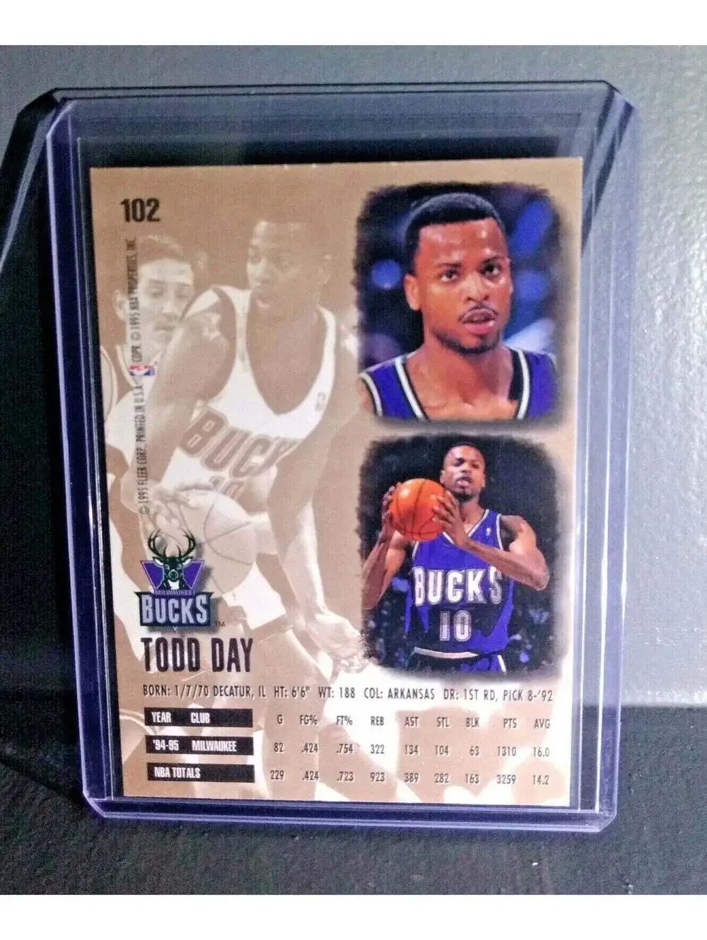1995-96 Todd Day Fleer Ultra #102 Basketball Card